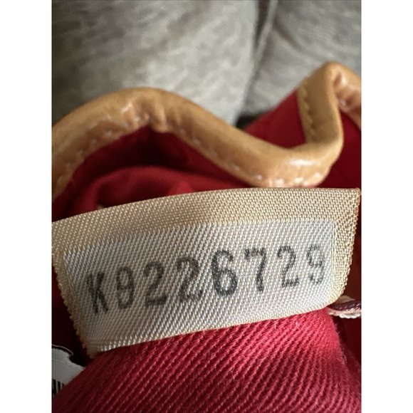 Dooney & Bourke Red Signature Monogram Tan Leather Buckle Closure Handbag - Picture 10 of 10